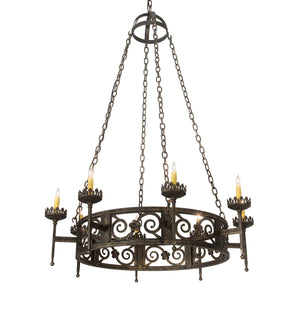 Meyda Tiffany - 195754 - Eight Light Chandelier - Majella - English Bronze