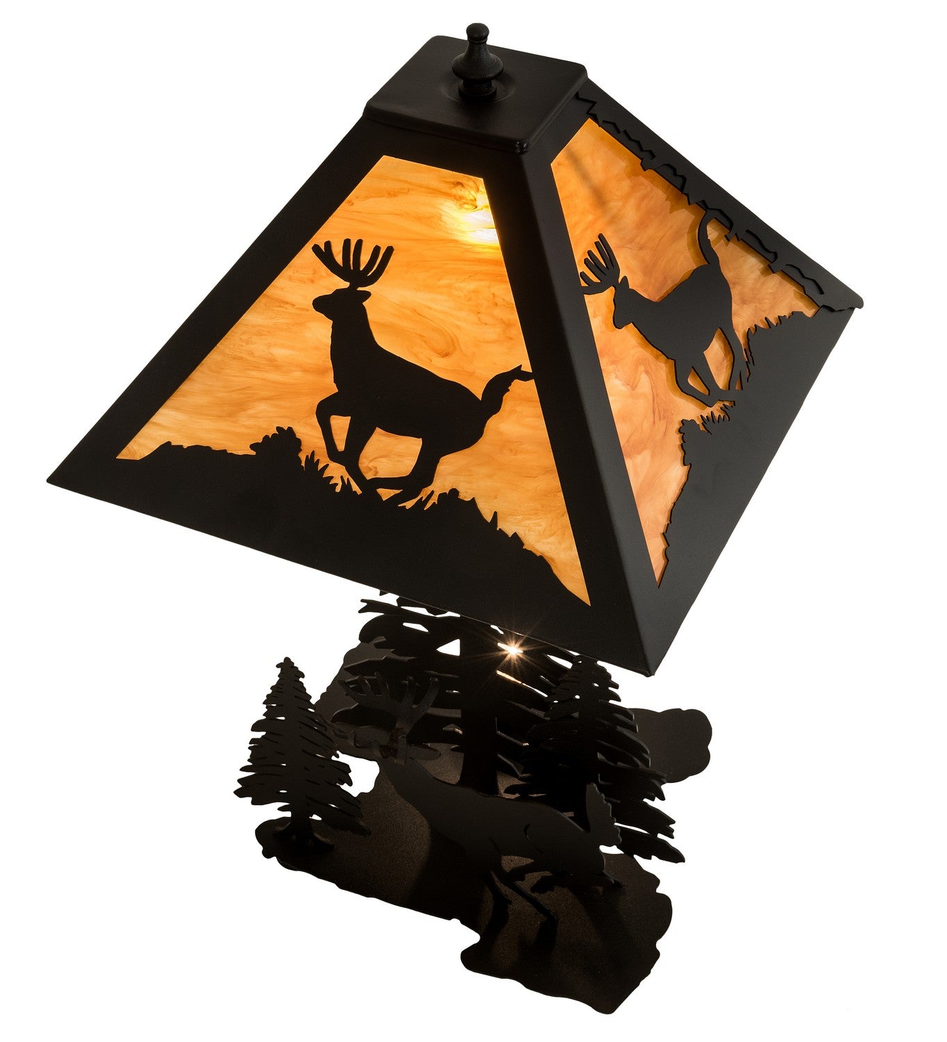 Meyda Tiffany - 196036 - Two Light Table Lamp - Lone Deer - Earth