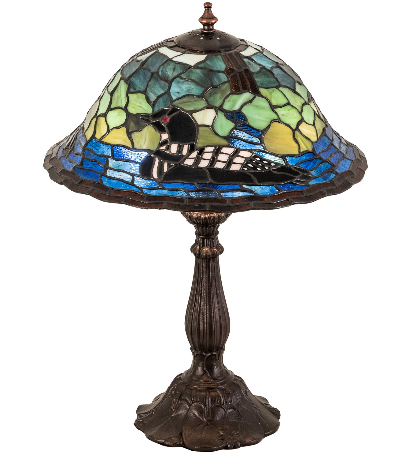 Meyda Tiffany - 196429 - Three Light Table Lamp - Loon - Black Metal