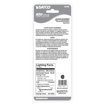 Satco - S3702 - Light Bulb - Clear