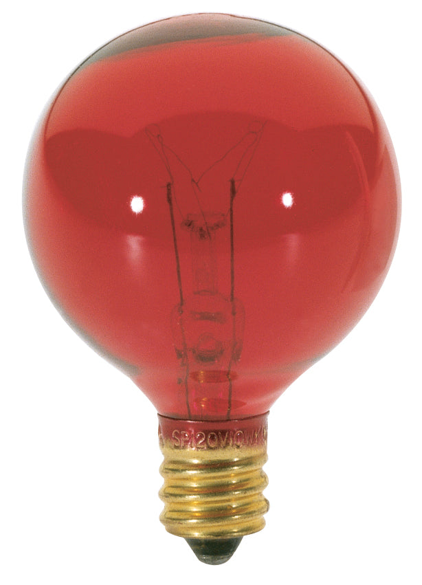 Satco - S3833 - Light Bulb - Transparent Red