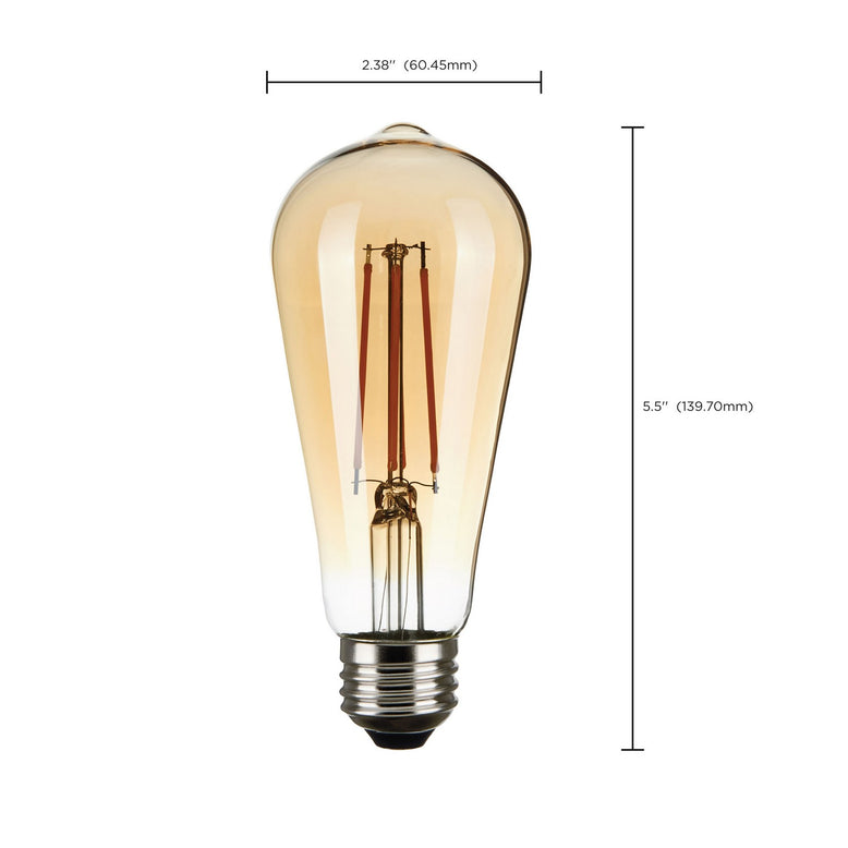 Satco - S8612 - Light Bulb - Transparent Amber