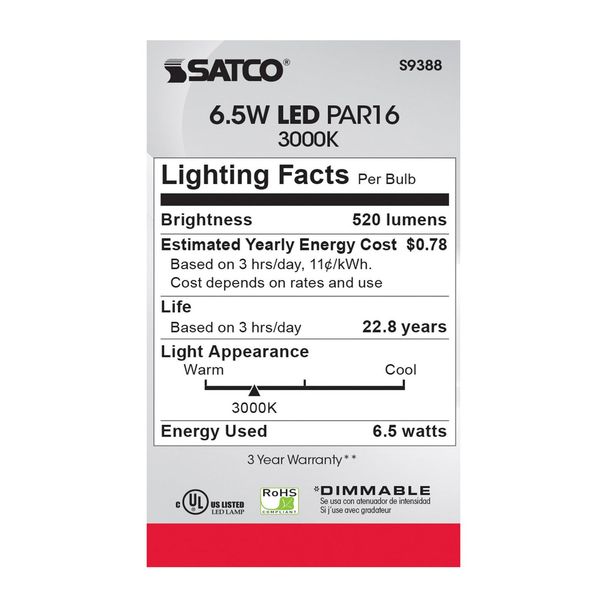 Satco - S9388 - Light Bulb - Clear