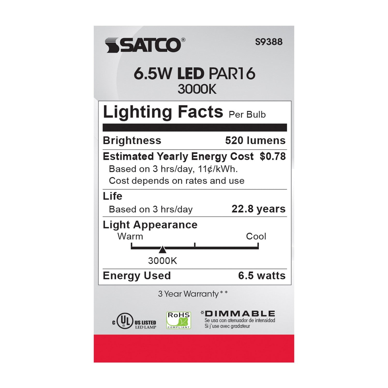Satco - S9388 - Light Bulb - Clear