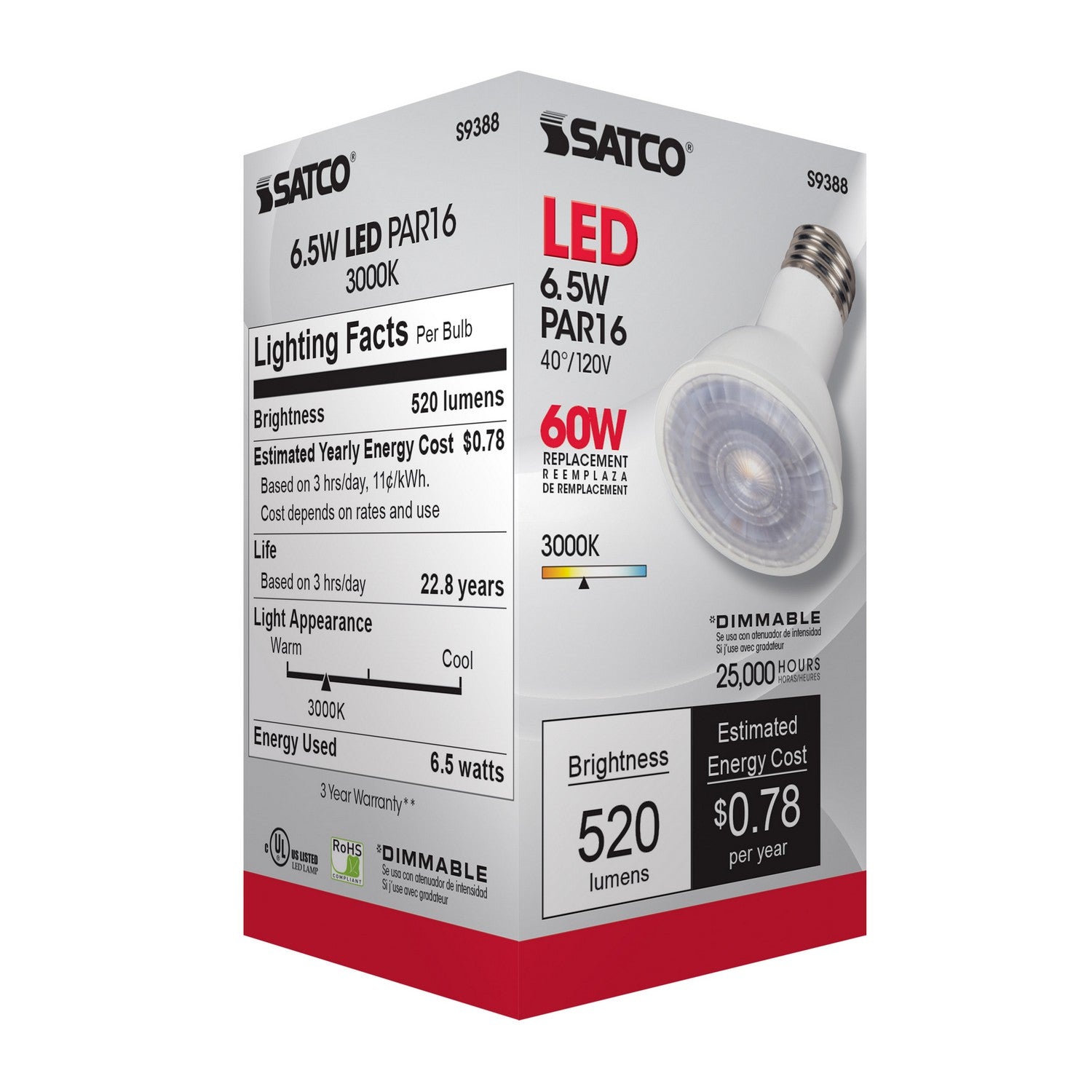 Satco - S9388 - Light Bulb - Clear