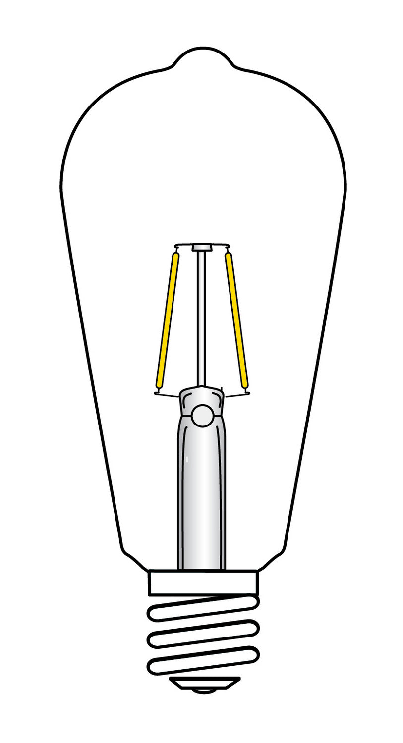 Satco - S9579 - Light Bulb - Transparent Amber