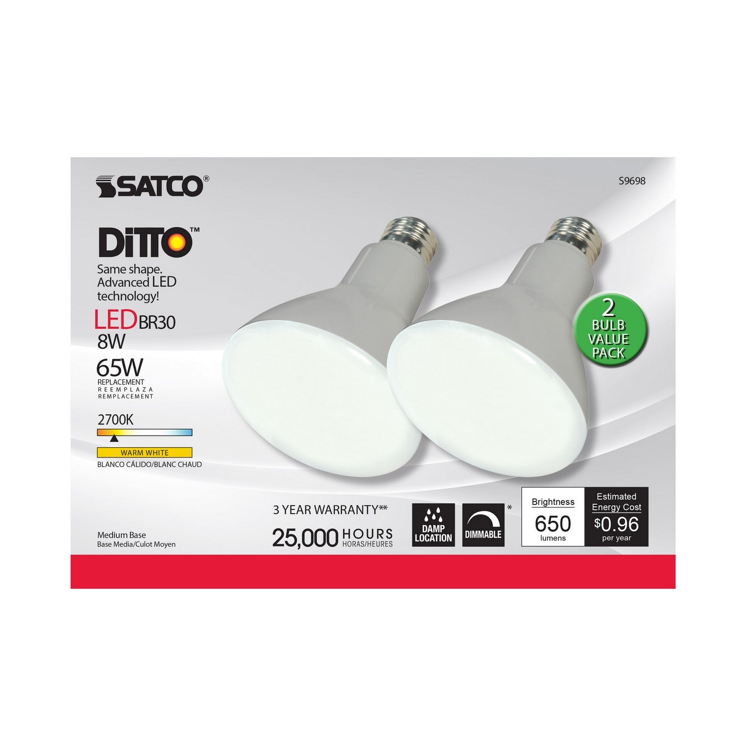 Satco - S9698 - Light Bulb - Frost