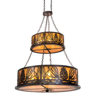 Meyda Tiffany - 193499 - 18 Light Pendant - Mountain Pine - Mahogany Bronze