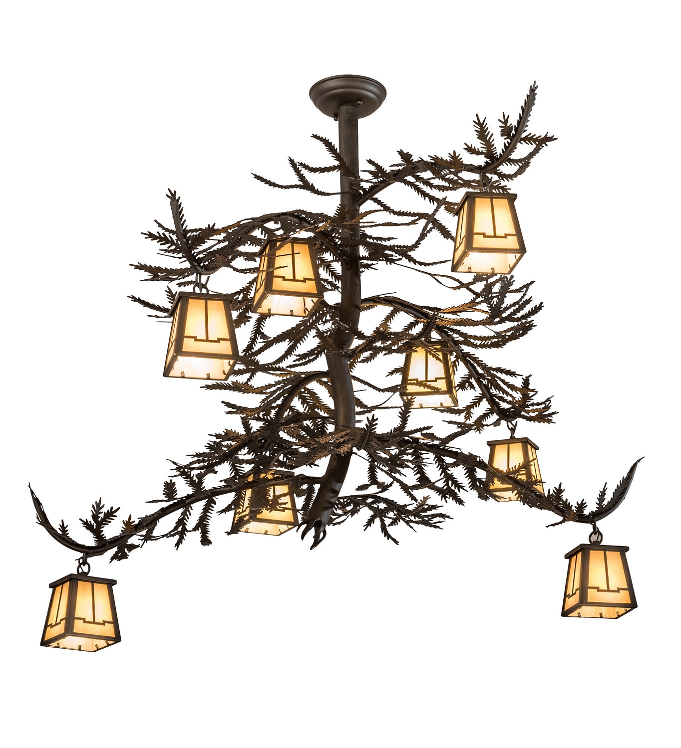 Meyda Tiffany - 194329 - Eight Light Chandelier - Pine Branch - Oil Rubbed Bronze