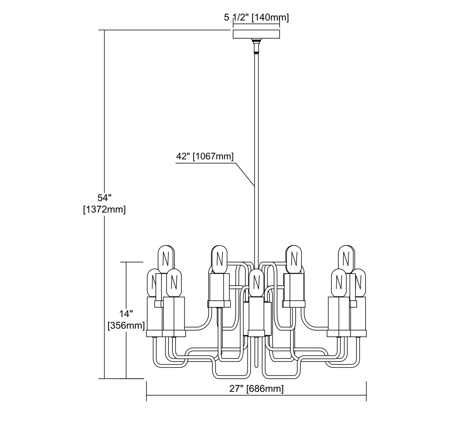 ELK Home - 1141-065 - 16 Light Chandelier - Symposium - Polished Nickel