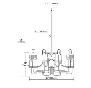 ELK Home - 1141-065 - 16 Light Chandelier - Symposium - Polished Nickel