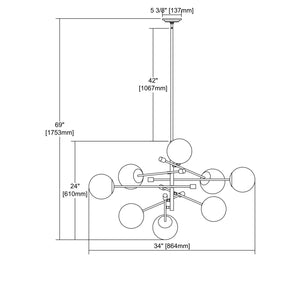 ELK Home - 1141-082 - Eight Light Chandelier - Accelerated Returns - Aged Brass