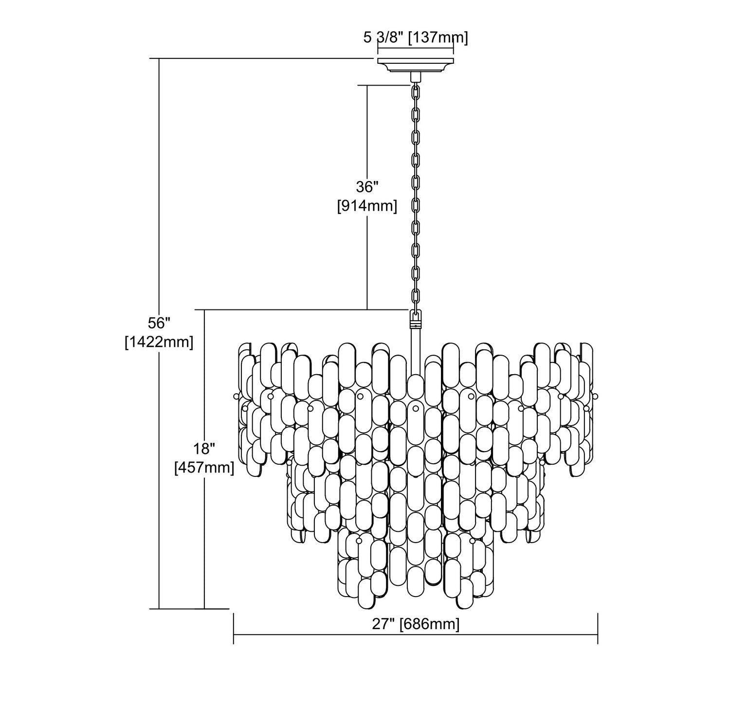 ELK Home - 1141-086 - Nine Light Chandelier - Icy Reception - Chrome