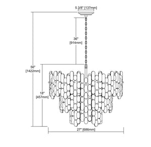 ELK Home - 1141-086 - Nine Light Chandelier - Icy Reception - Chrome