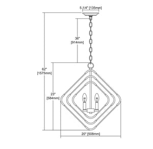 ELK Home - 1141-095 - Three Light Chandelier - Rapid Pulse - Polished Nickel