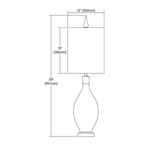 ELK Home - D3637 - One Light Table Lamp - Rainshadow - Gray