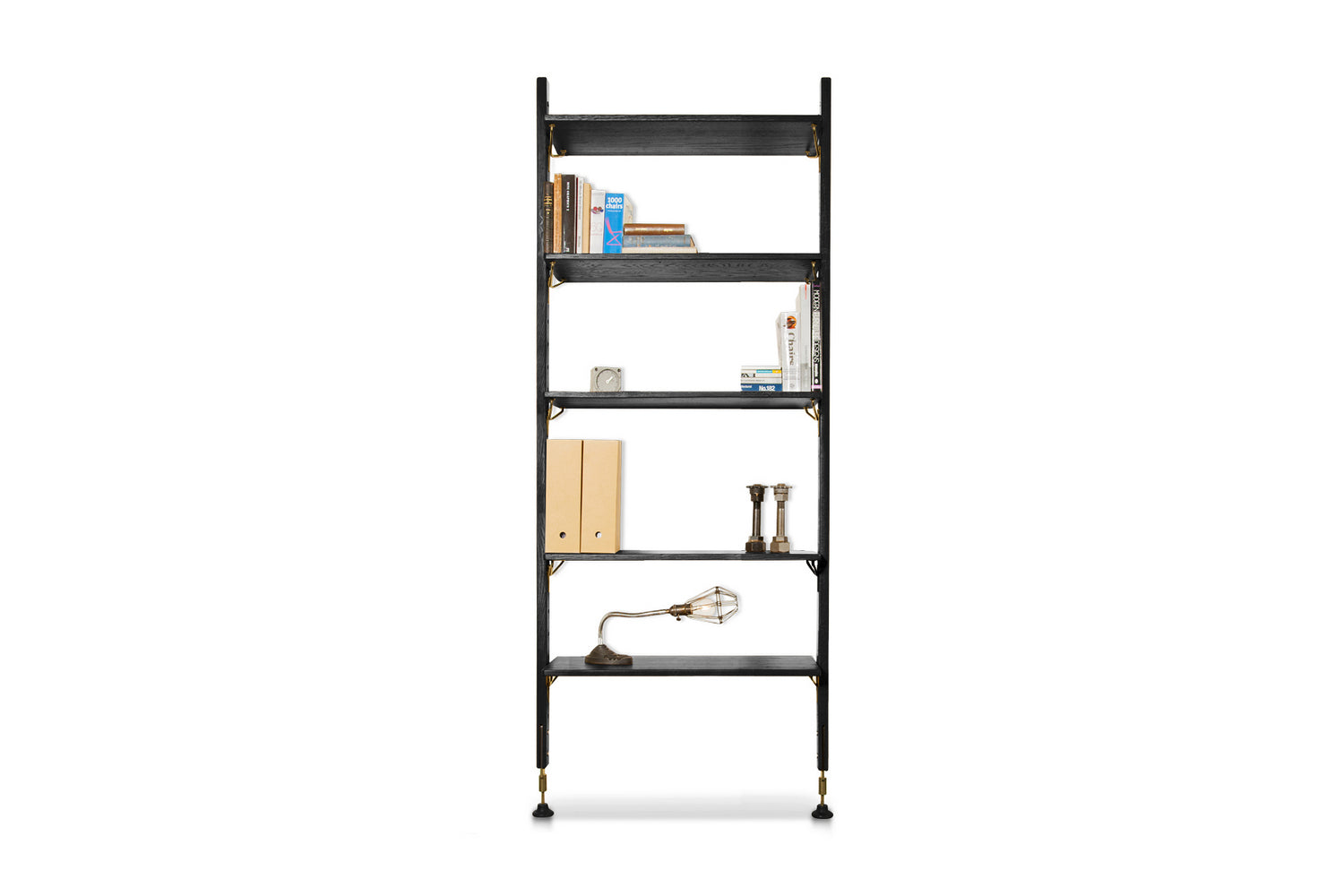 Nuevo - HGDA621 - Wall Unit With Shelves - Theo - Black