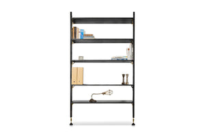 Nuevo - HGDA622 - Wall Unit With Shelves - Theo - Black