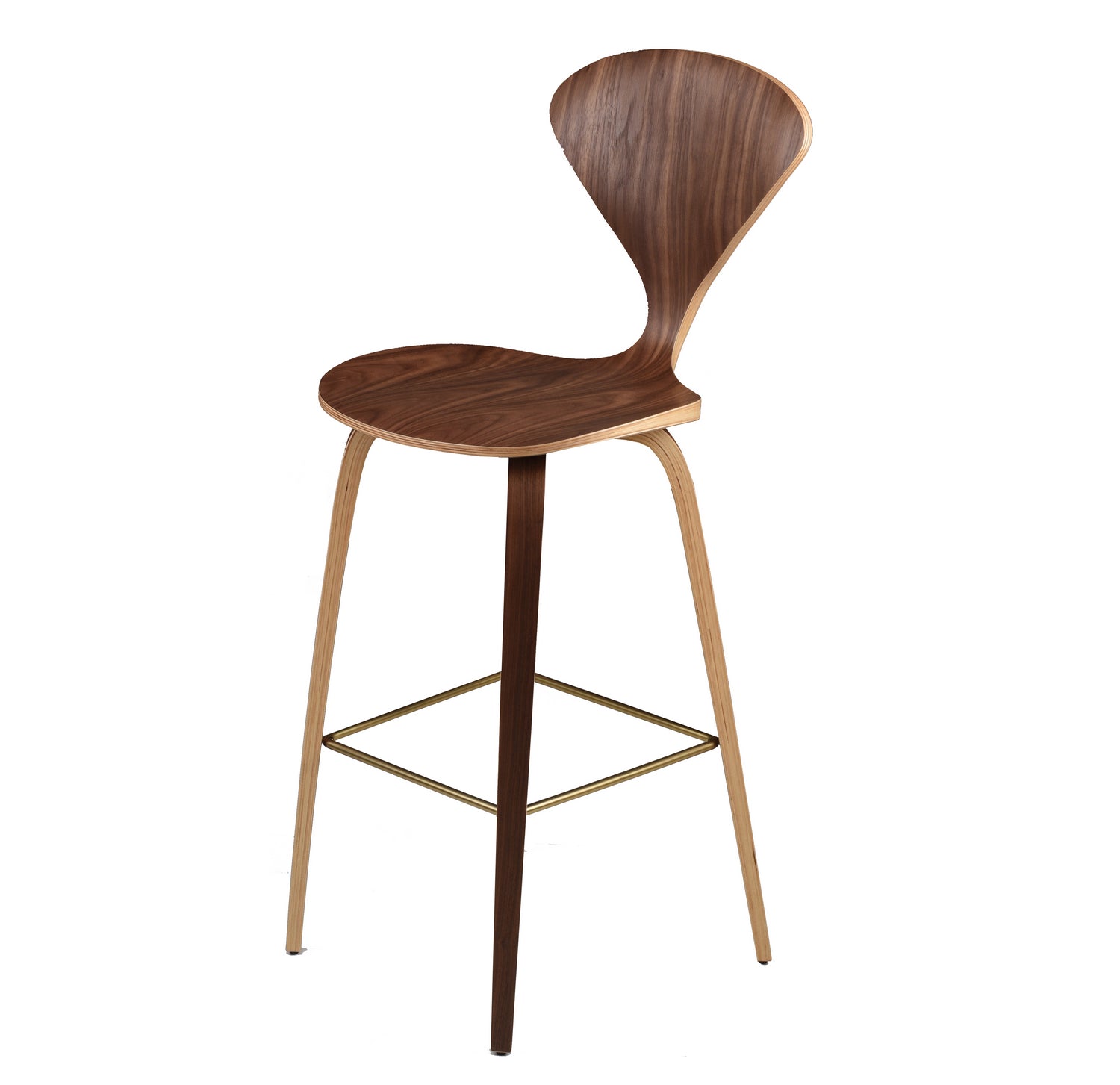 Nuevo - HGEM796 - Bar Stool - Satine - Walnut