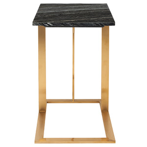 Nuevo - HGNA287 - Side Table - Dell - Black Wood Vein