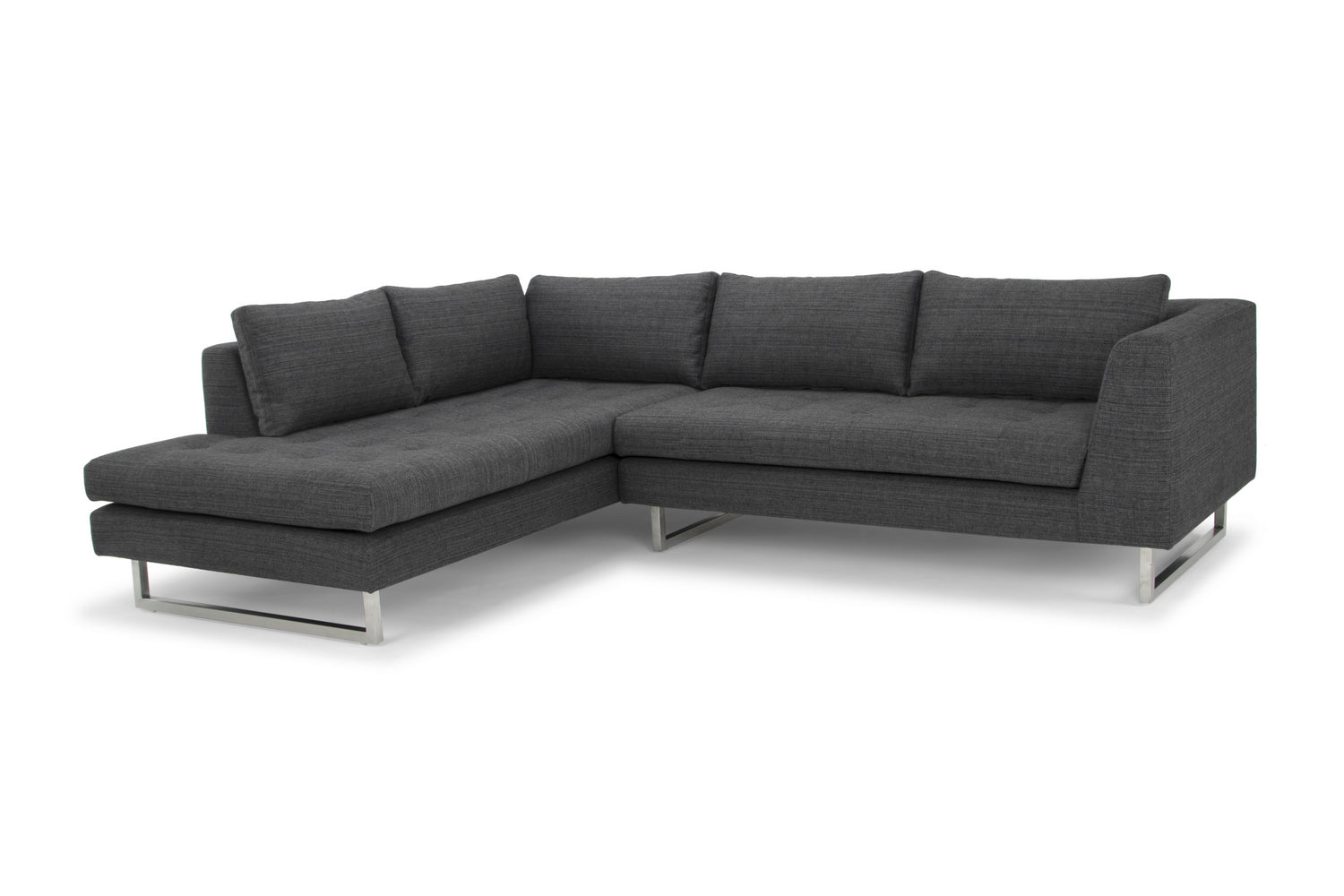 Nuevo - HGSC266 - Sectional - Janis - Dark Grey Tweed