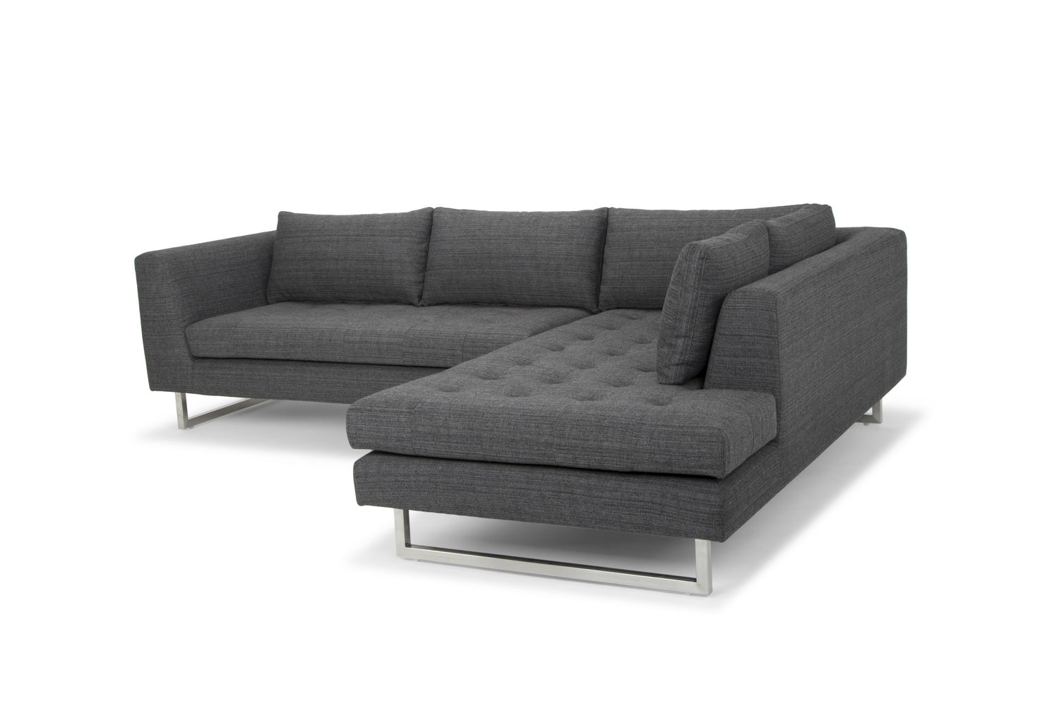 Nuevo - HGSC267 - Sectional - Janis - Dark Grey Tweed