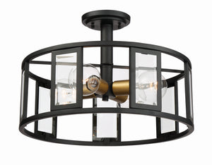 Nuvo Lighting - 60-6413 - Four Light Semi-Flush Mount - Payne - Midnight Bronze