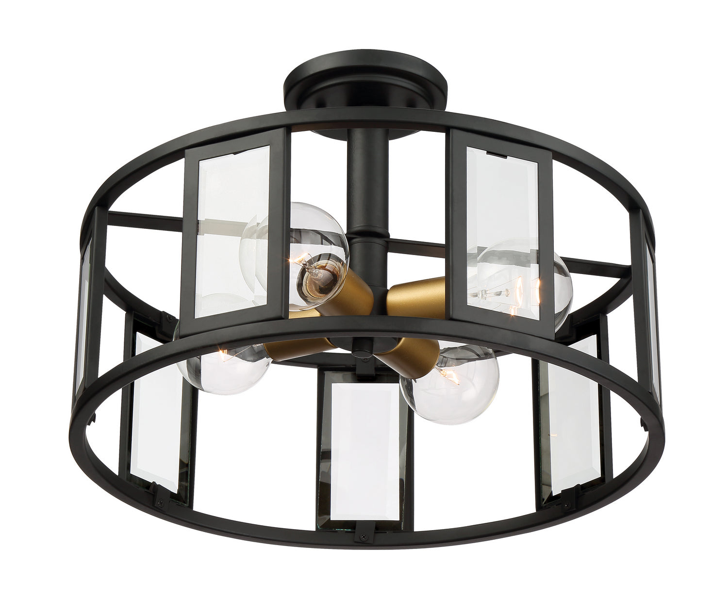 Nuvo Lighting - 60-6413 - Four Light Semi-Flush Mount - Payne - Midnight Bronze