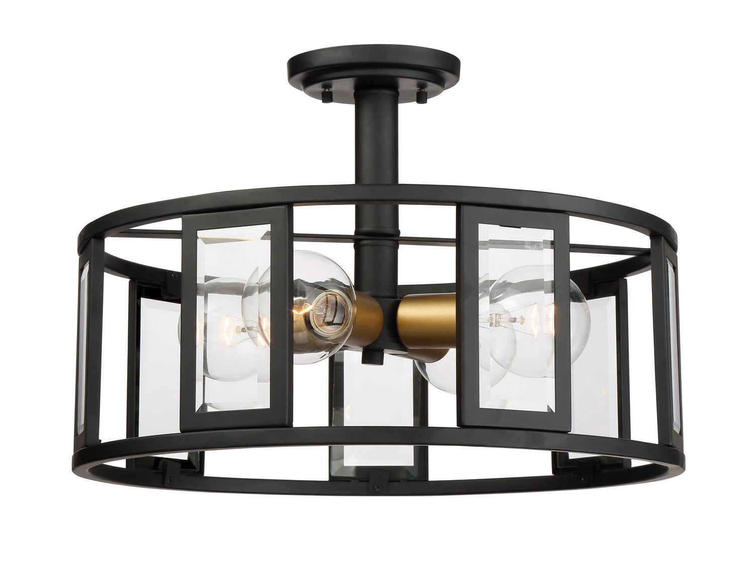 Nuvo Lighting - 60-6413 - Four Light Semi-Flush Mount - Payne - Midnight Bronze