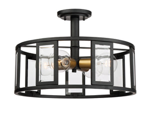 Nuvo Lighting - 60-6413 - Four Light Semi-Flush Mount - Payne - Midnight Bronze