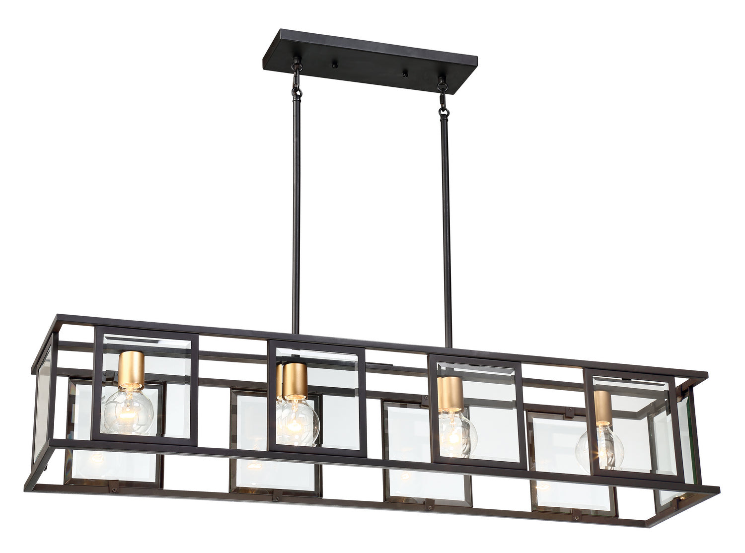 Nuvo Lighting - 60-6417 - Four Light Trestle - Payne - Midnight Bronze