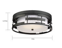 Nuvo Lighting - 60-6434 - Three Light Flush Mount - Lansing - Midnight Bronze