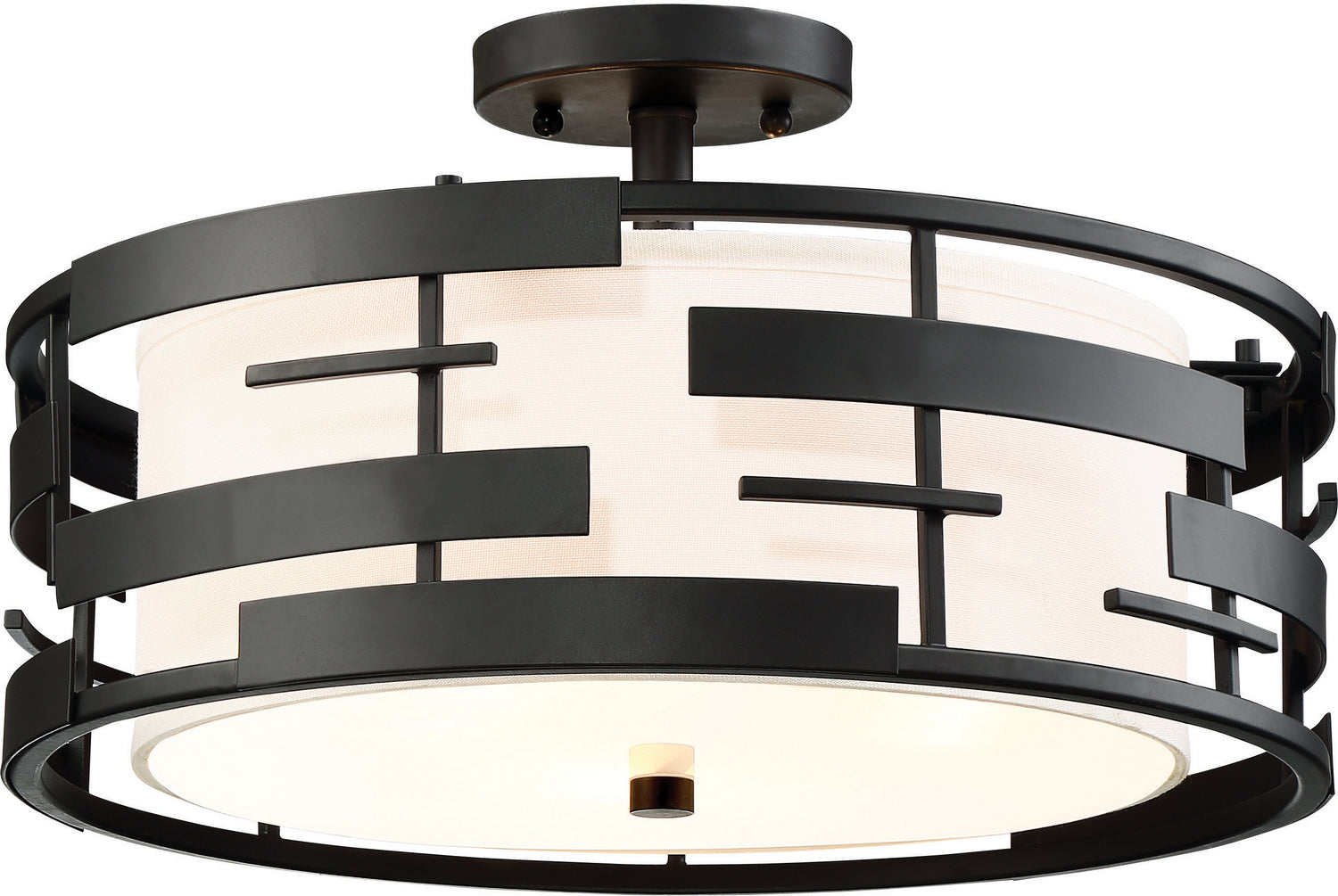 Nuvo Lighting - 60-6436 - Three Light Semi Flush Mount - Lansing - Midnight Bronze