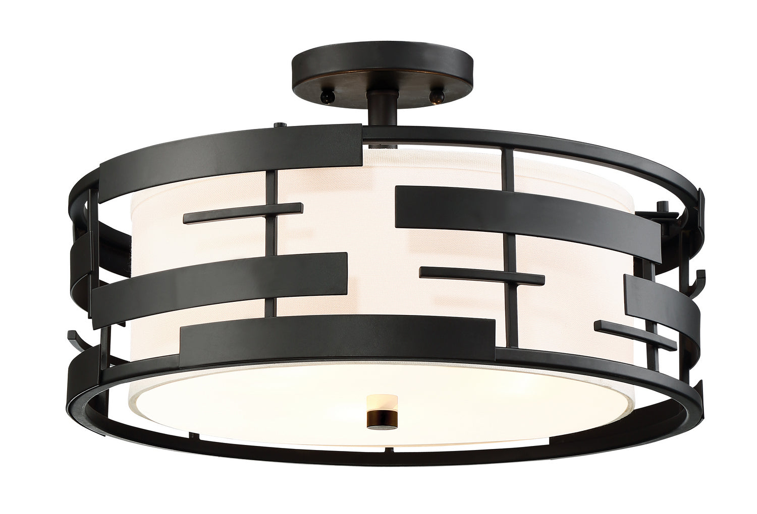 Nuvo Lighting - 60-6436 - Three Light Semi Flush Mount - Lansing - Midnight Bronze