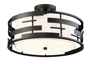 Nuvo Lighting - 60-6436 - Three Light Semi Flush Mount - Lansing - Midnight Bronze