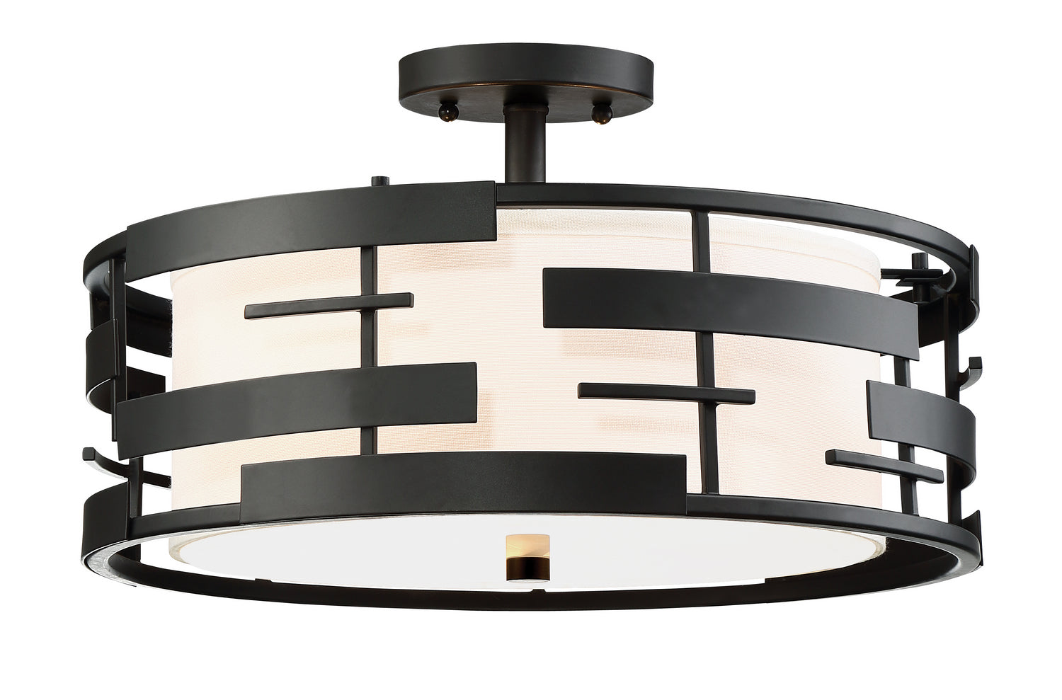 Nuvo Lighting - 60-6436 - Three Light Semi Flush Mount - Lansing - Midnight Bronze