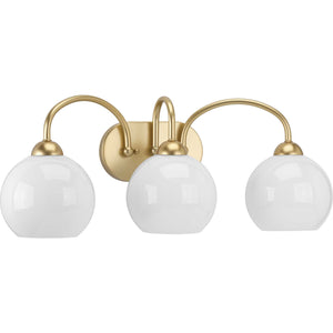 Progress Lighting - P300086-078 - Three Light Bath - Carisa - Vintage Gold