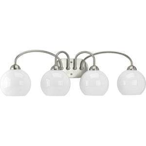 Progress Lighting - P300087-009 - Four Light Bath - Carisa - Brushed Nickel