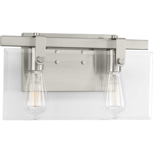 Progress Lighting - P300106-009 - Two Light Bath - Glayse - Brushed Nickel