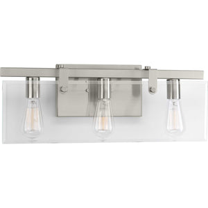 Progress Lighting - P300107-009 - Three Light Bath - Glayse - Brushed Nickel