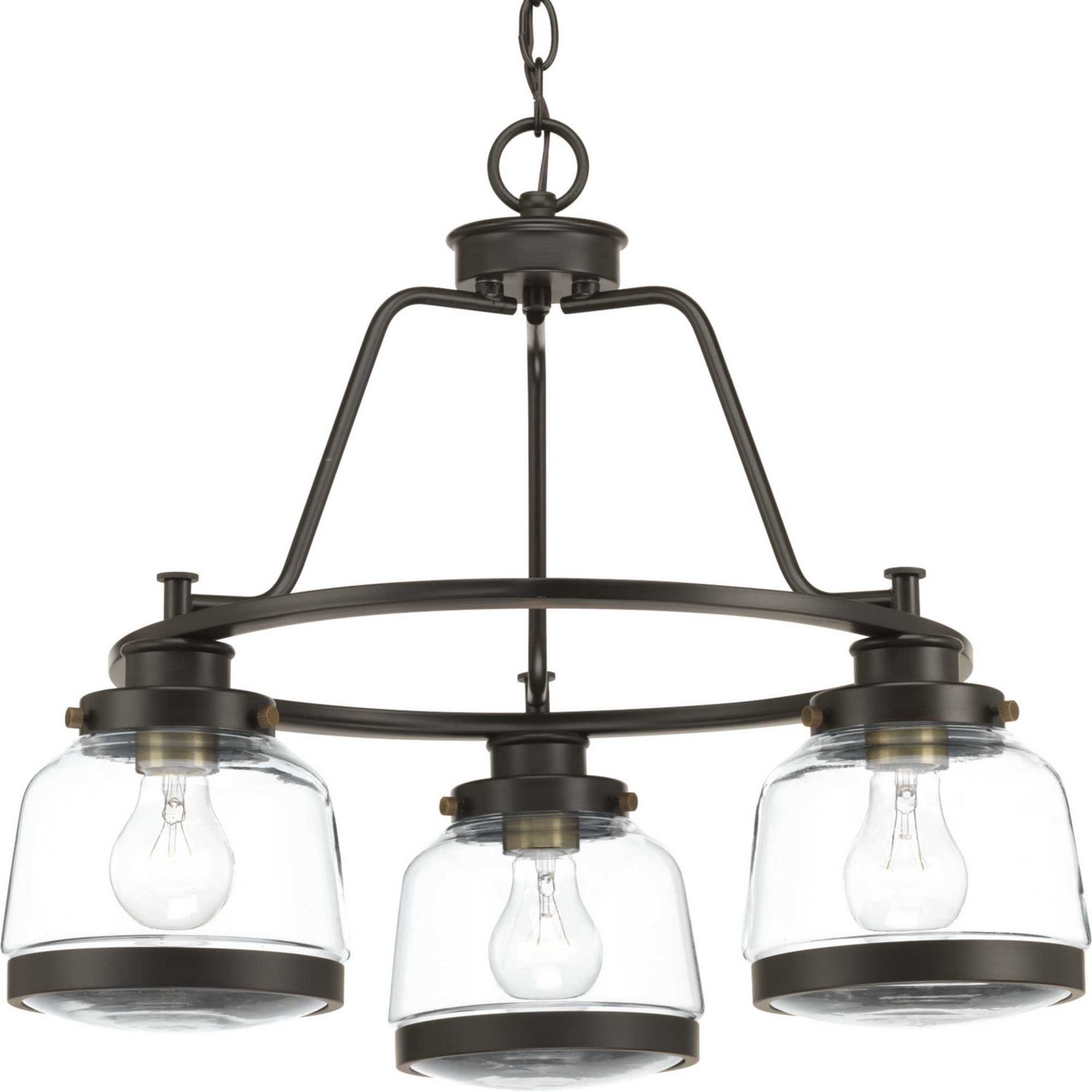 Progress Lighting - P400057-020 - Three Light Chandelier - Judson - Antique Bronze