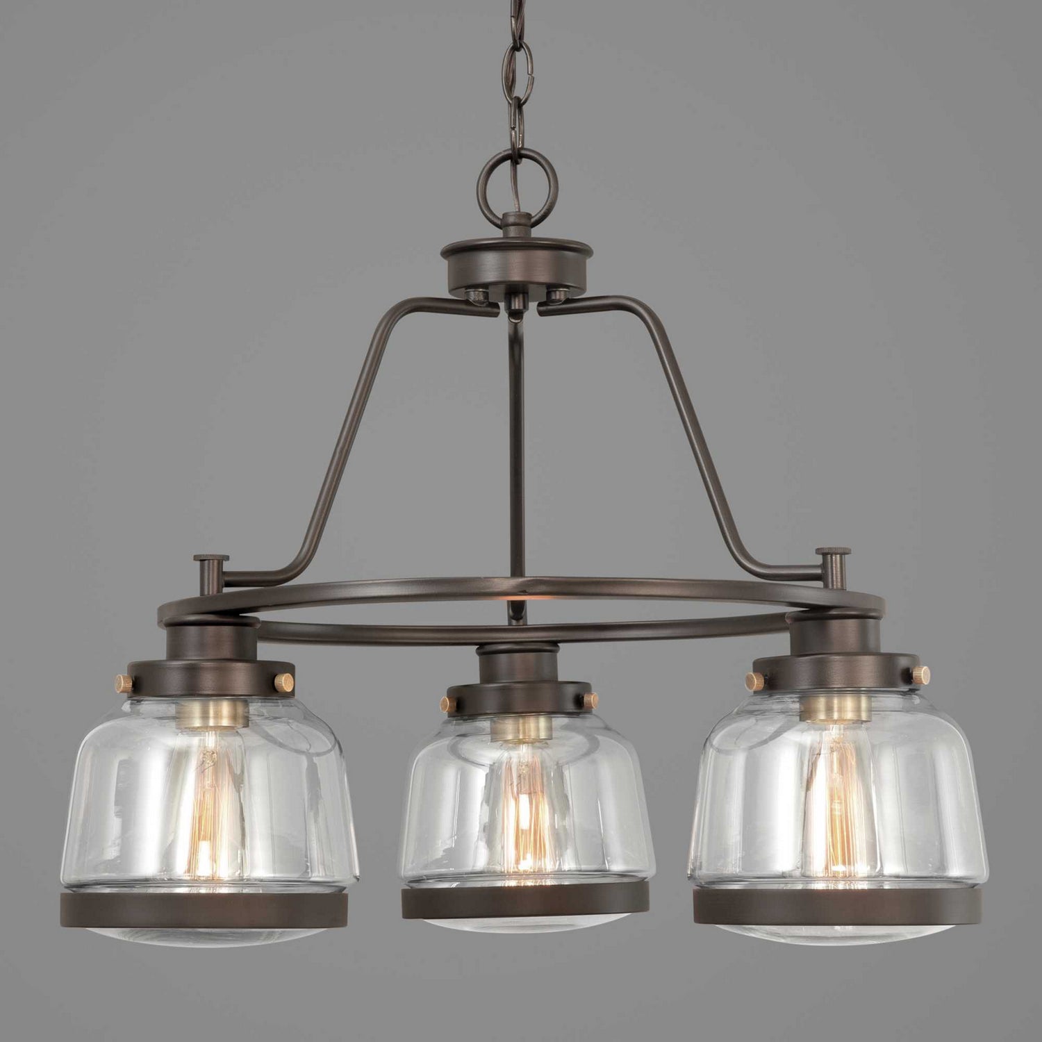 Progress Lighting - P400057-020 - Three Light Chandelier - Judson - Antique Bronze