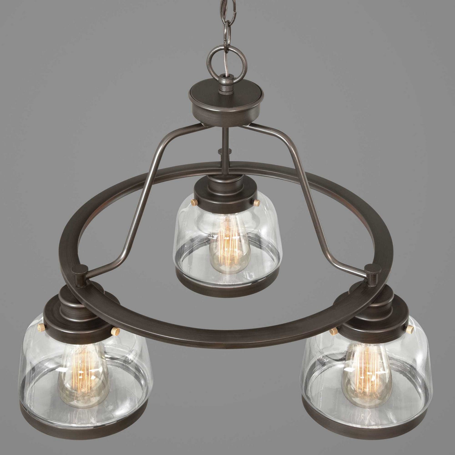 Progress Lighting - P400057-020 - Three Light Chandelier - Judson - Antique Bronze