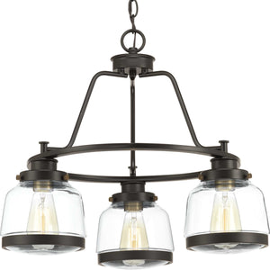 Progress Lighting - P400057-020 - Three Light Chandelier - Judson - Antique Bronze