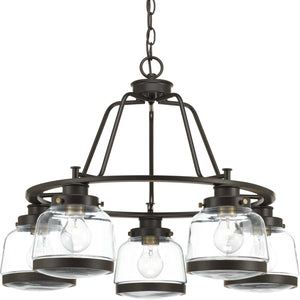 Progress Lighting - P400058-020 - Five Light Chandelier - Judson - Antique Bronze