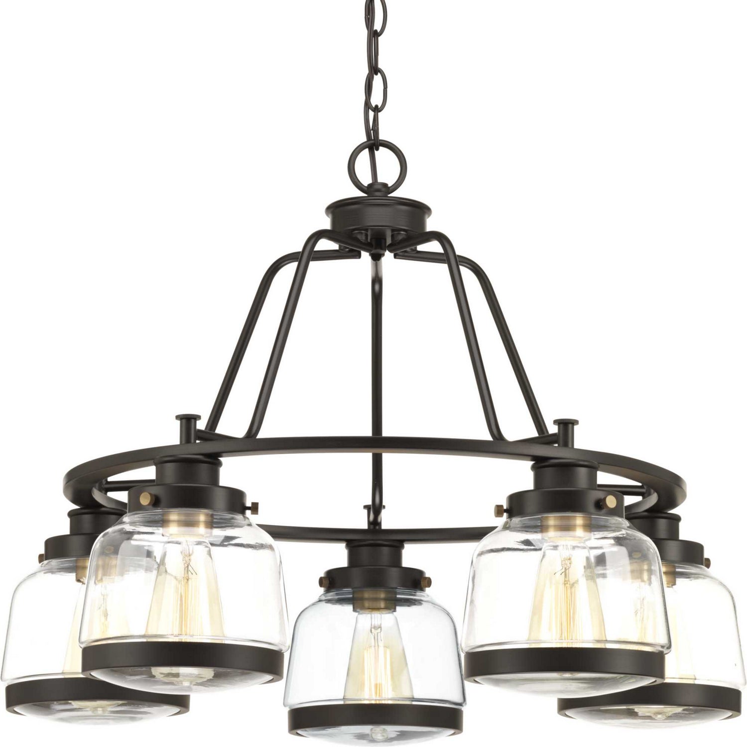 Progress Lighting - P400058-020 - Five Light Chandelier - Judson - Antique Bronze