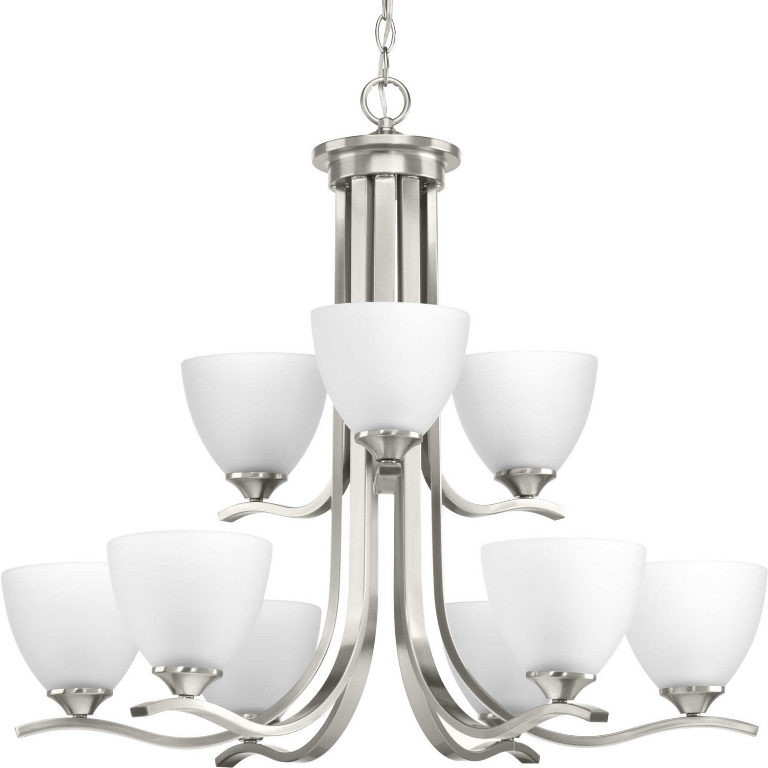 Progress Lighting - P400064-009 - Nine Light Chandelier - Laird - Brushed Nickel