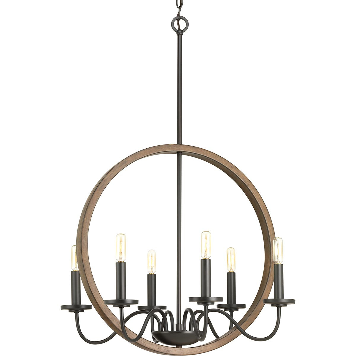 Progress Lighting - P400081-020 - Six Light Chandelier - Fontayne - Antique Bronze