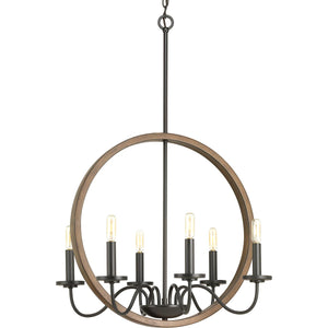 Progress Lighting - P400081-020 - Six Light Chandelier - Fontayne - Antique Bronze