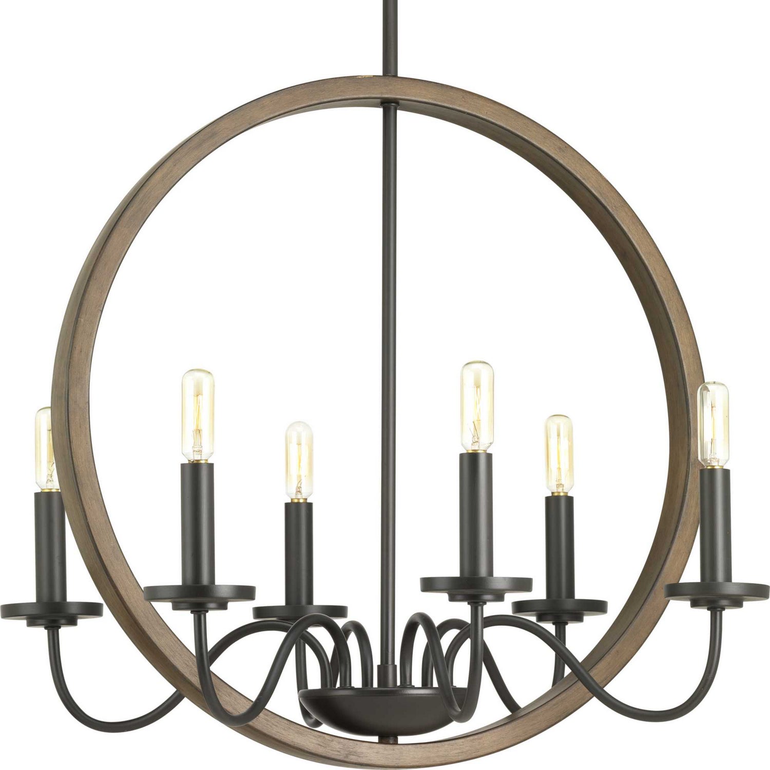 Progress Lighting - P400081-020 - Six Light Chandelier - Fontayne - Antique Bronze